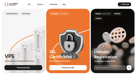 Сайт хостинг-компании LLHOST