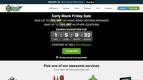 Сайт хостинг-компании Hawk Host